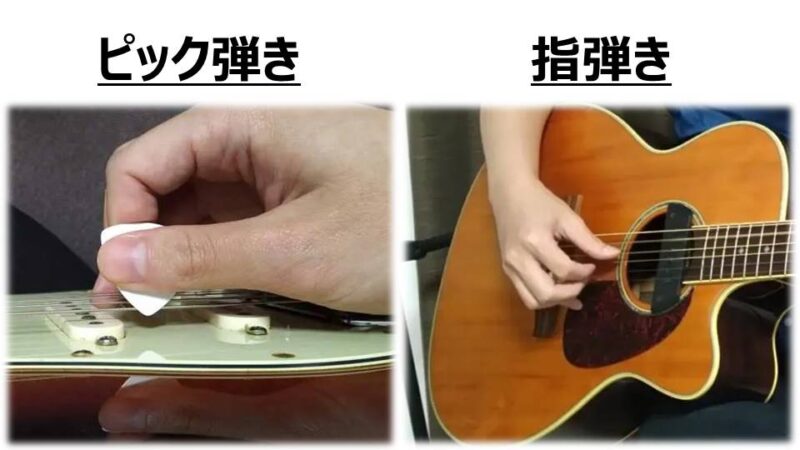 アルペジオ奏法の右手のピッキングは2種類