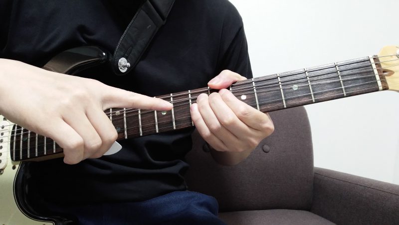 ギターのポルタメントチョーキングの左手のやり方
