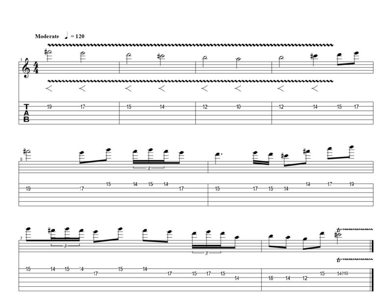 練習フレーズ1：クラシックをボリューム奏法で弾こう